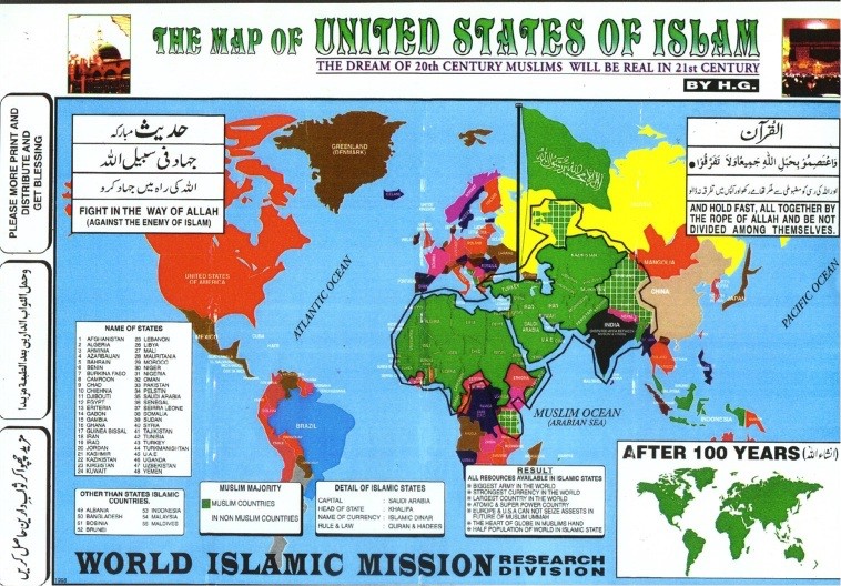 USI - The Map Of UNITED STATES OF ISLAM!!!